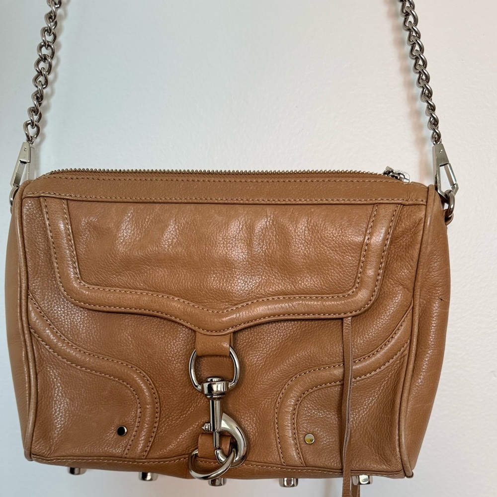 Rebecca Minkoff Large Tan Leather Crossbody Bag